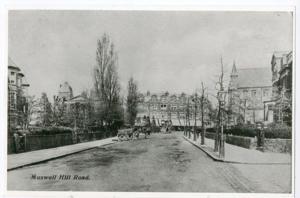 Athenaeum Building Visible. Dome to left of Poplar tree. c. 1880